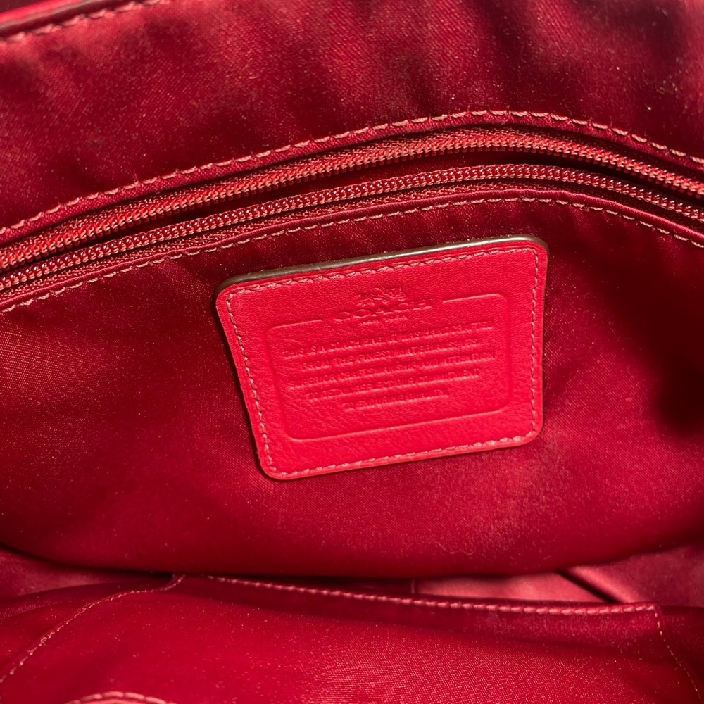 Coach Red Wine Taylor leather mini flap crossbody - Picture 11 of 12